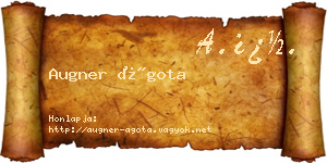 Augner Ágota névjegykártya