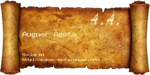 Augner Ágota névjegykártya
